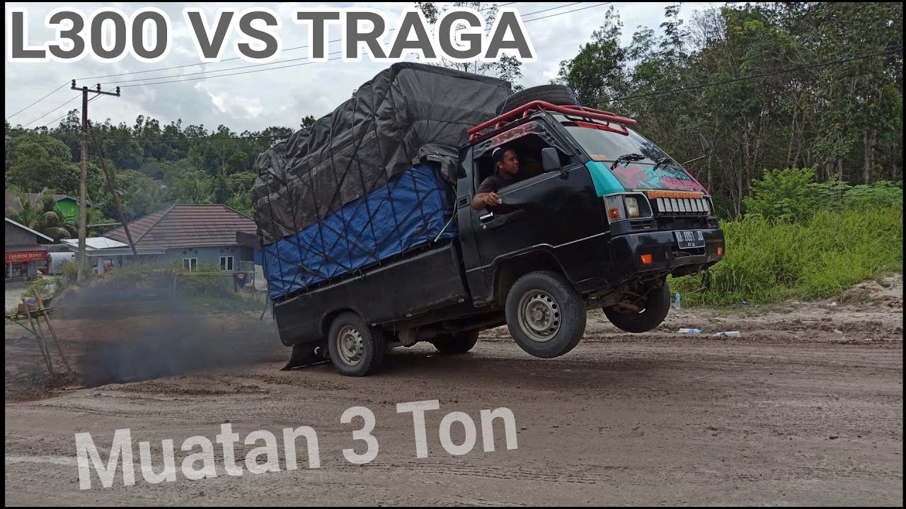 MITSUBISHI L 300 MUATAN 3 TON VS ISUZU TRAGA MUATAN 3 TON  LEWAT TANJAKAN