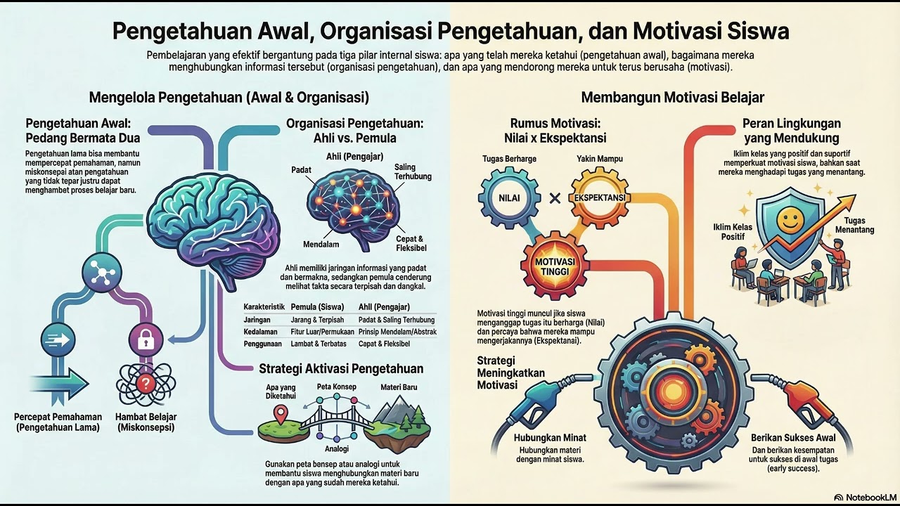 Pengetahuan Awal, Organisasi Pengetahuan, dan Motivasi Siswa