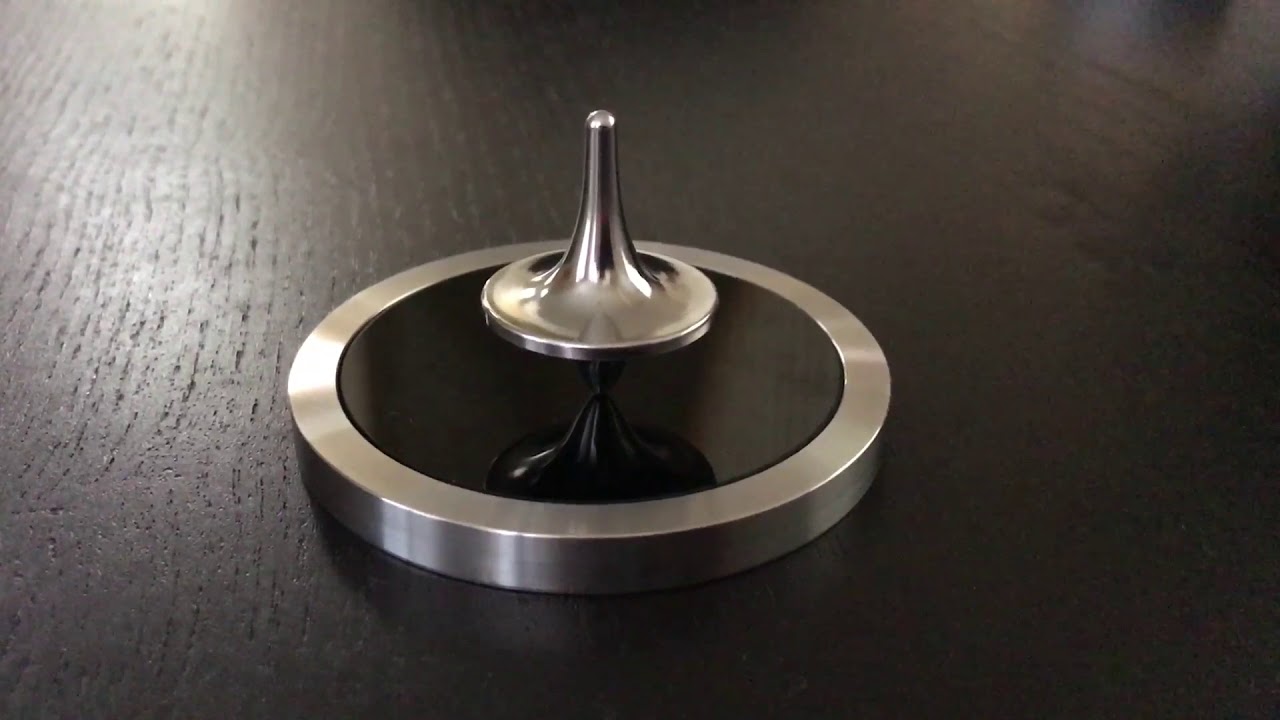 ForeverSpin&trade; Stainless Steel top spins for minutes