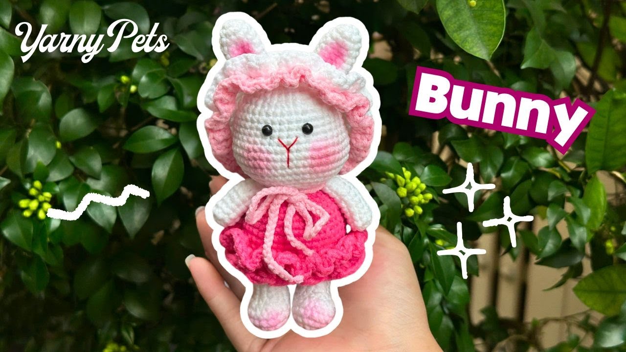 How to Crochet Sweet Bunny for Beginners Step by Step #YarnyPets