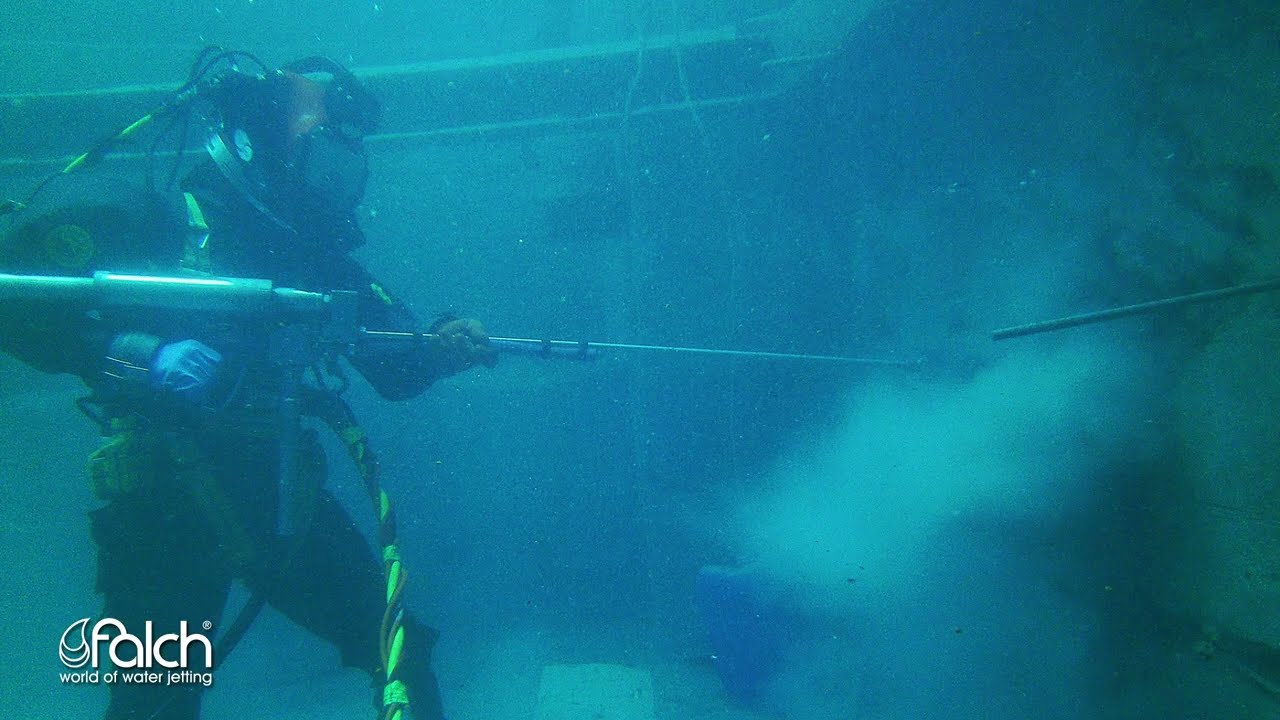 Monib blasting underwater