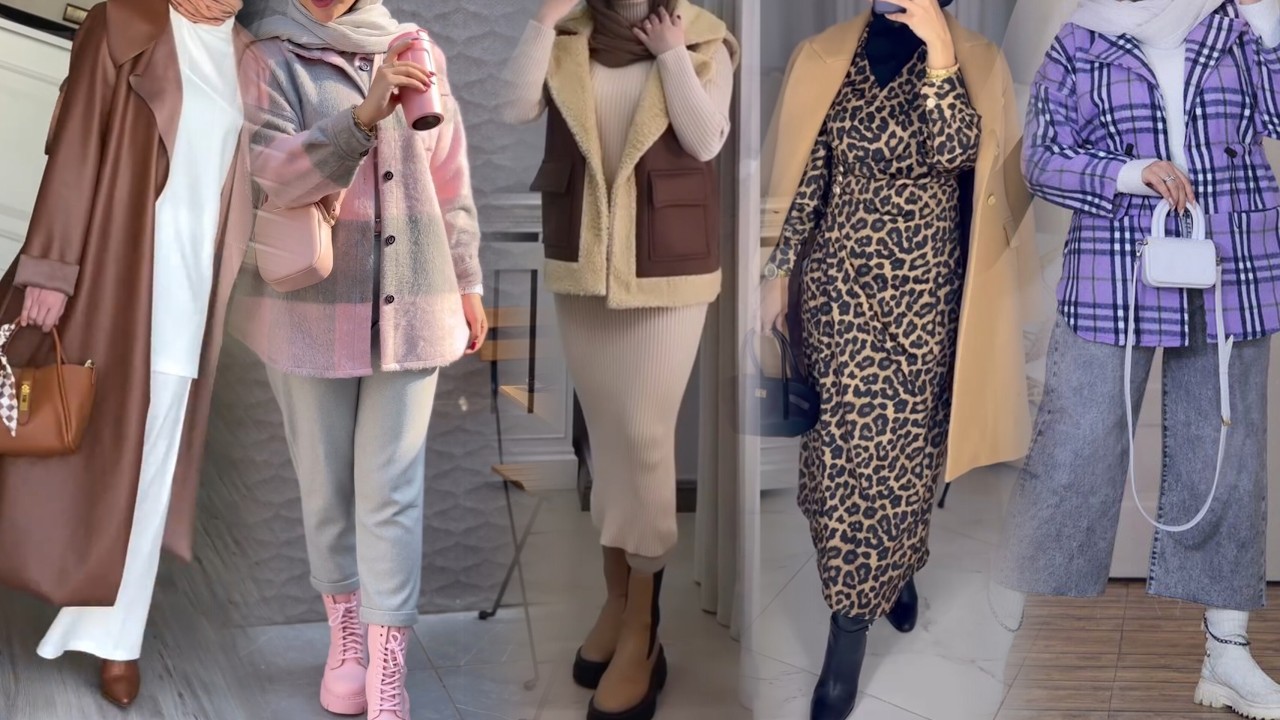 موضة شتاء 2025 للمحجبات|موديلات تنسيقات لشتاء بأفكارراقيةhijab fashion2025/hijab style/hijab turkish