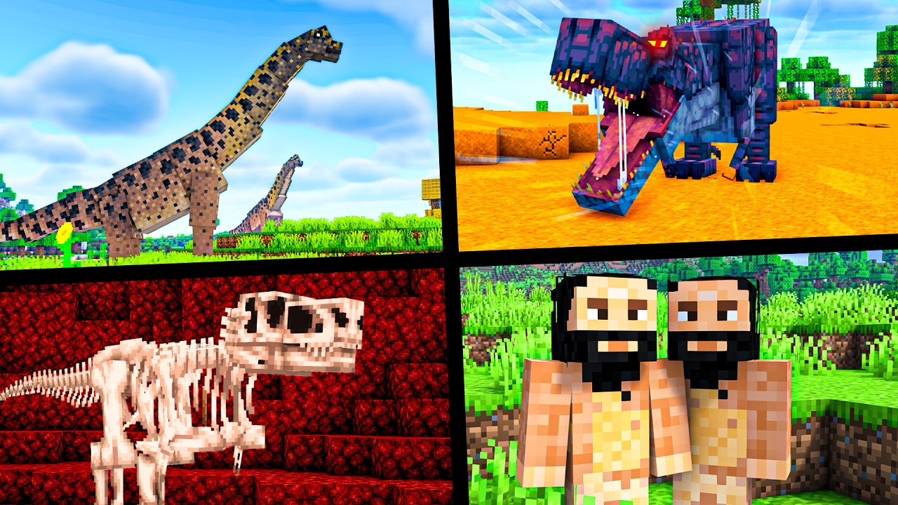 NAJLEPSZE MODY na DINOZAURY w MINECRAFT