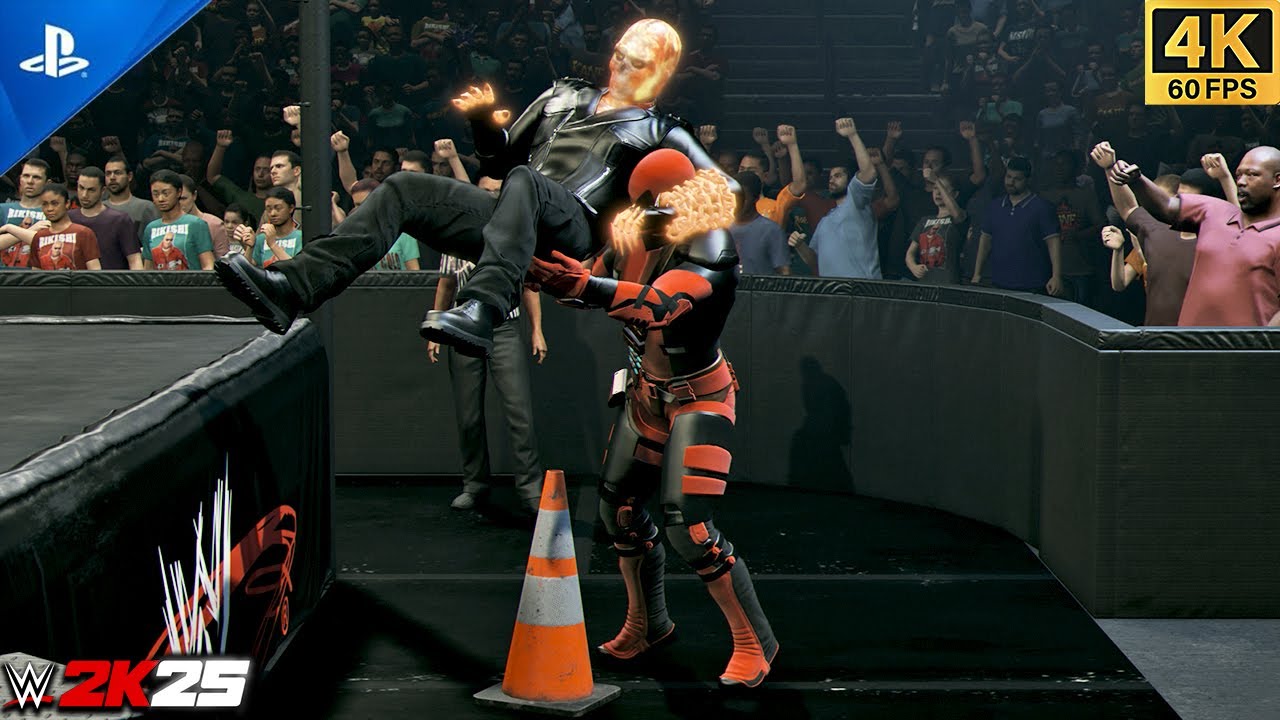 Дэдпул против Призрачного всадника - Подземный матч WWE 2K25 | 4K PS5