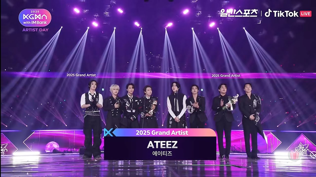[ENG] ATEEZ winning 'Grand Artist Award (Daesang)' at 2025 Korea Grand Music Awards 