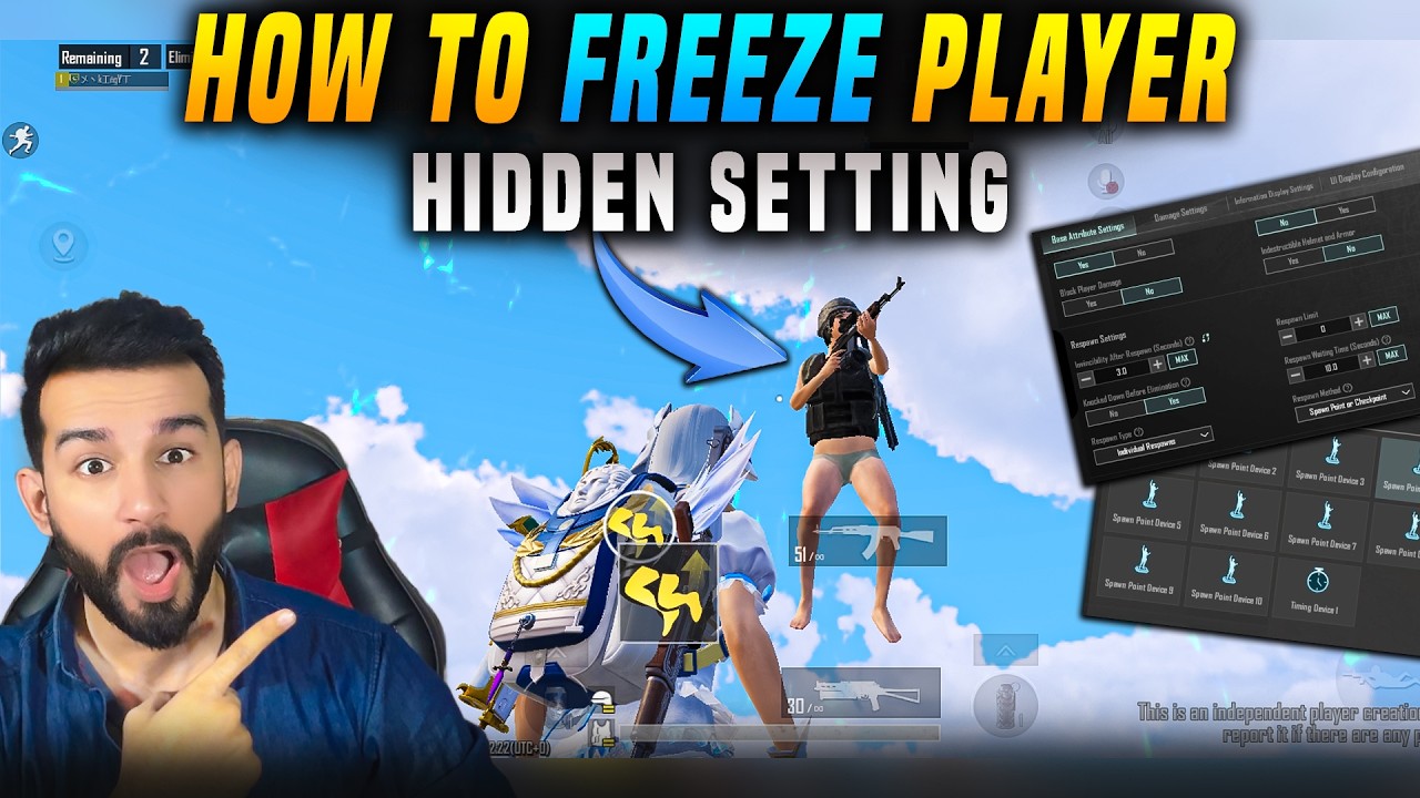 HOW TO FREEZE PLAYER IN AIR WOW MAP PUBG MOBILE | APRIL FOOL CREATION CONTEST PUBG MOBILE