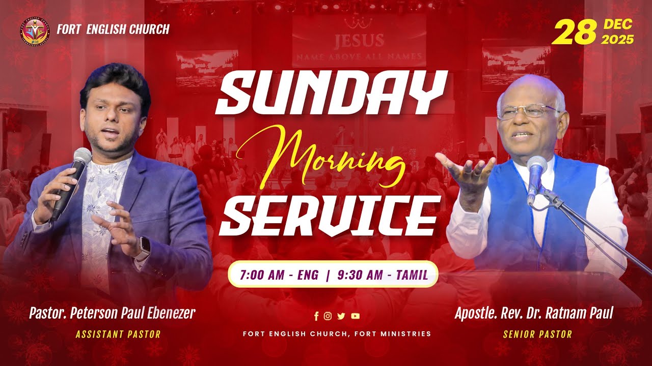 Join Us ✨ Sunday Morning Service . 28 December  2025 .  Fort English Church