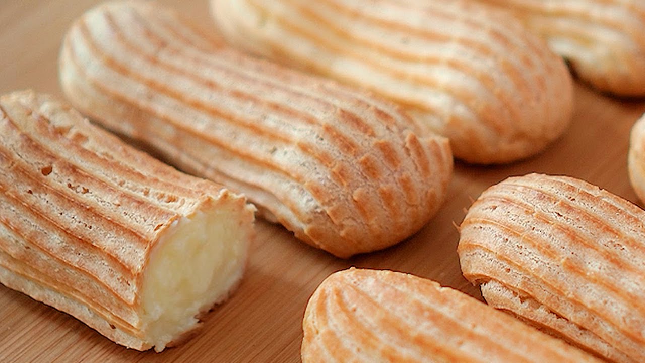 Лучший вкусный десерт! Хрустящие и сливочные! Легкий рецепт эклера
