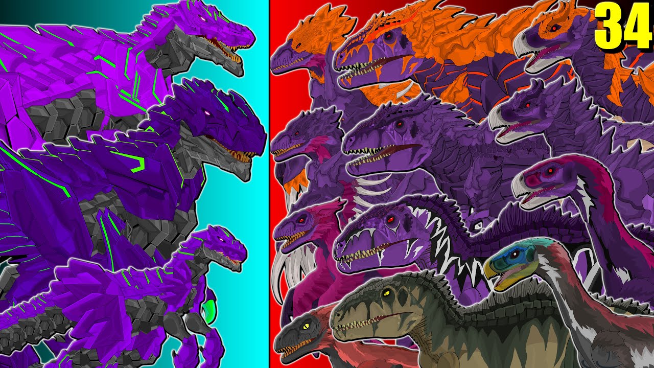 Mecha Dinosaurs vs Evolved Dominion Team (Therizinosaurus, Giganotosaurus, Pyroraptor)