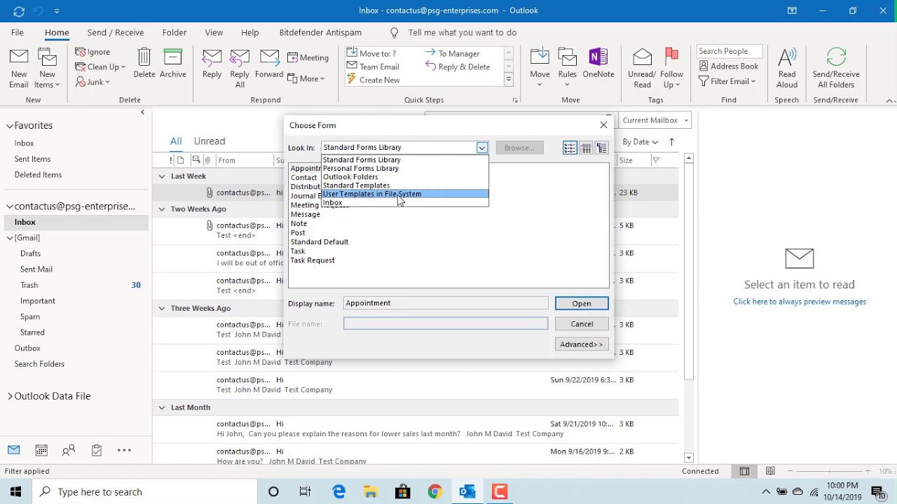 How to Create email templates in Outlook - Office 365