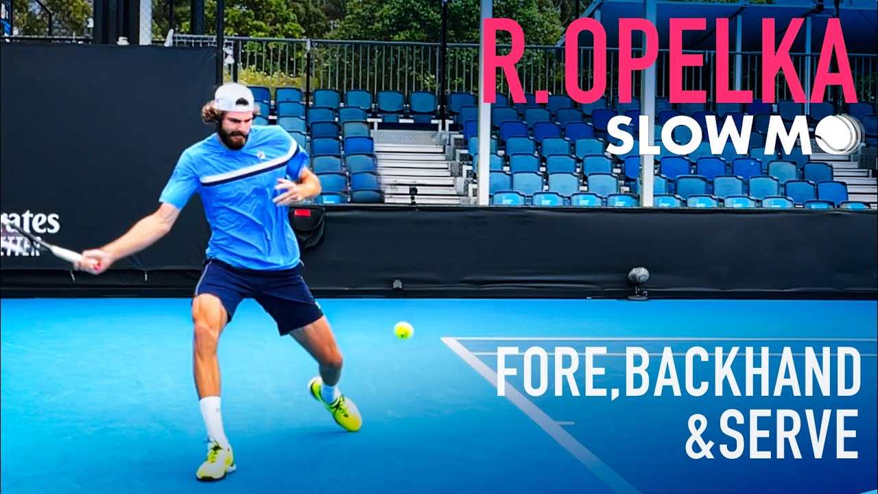 Reilly Opelka Forehand Backhand & Serve Slow Motion [240fps]