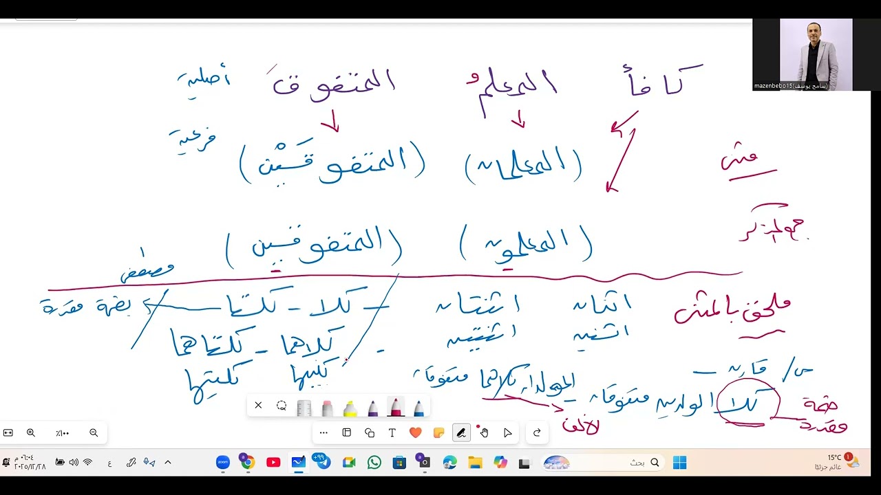 نحو  الأول الثانوي    الجزء الخاص بالأدبي