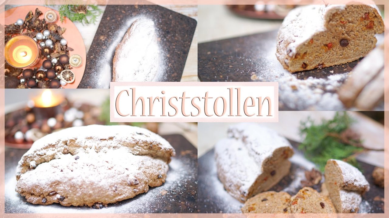 Stollen backen - gesunder Christstollen selber machen - schnelles & einfaches Rezept zu Weihnachten