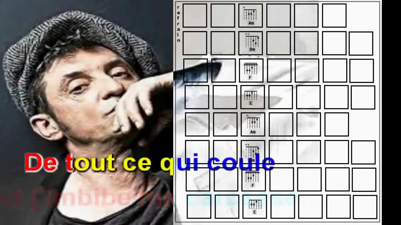 Et je  bois. Karaok&eacute; et tablatures.