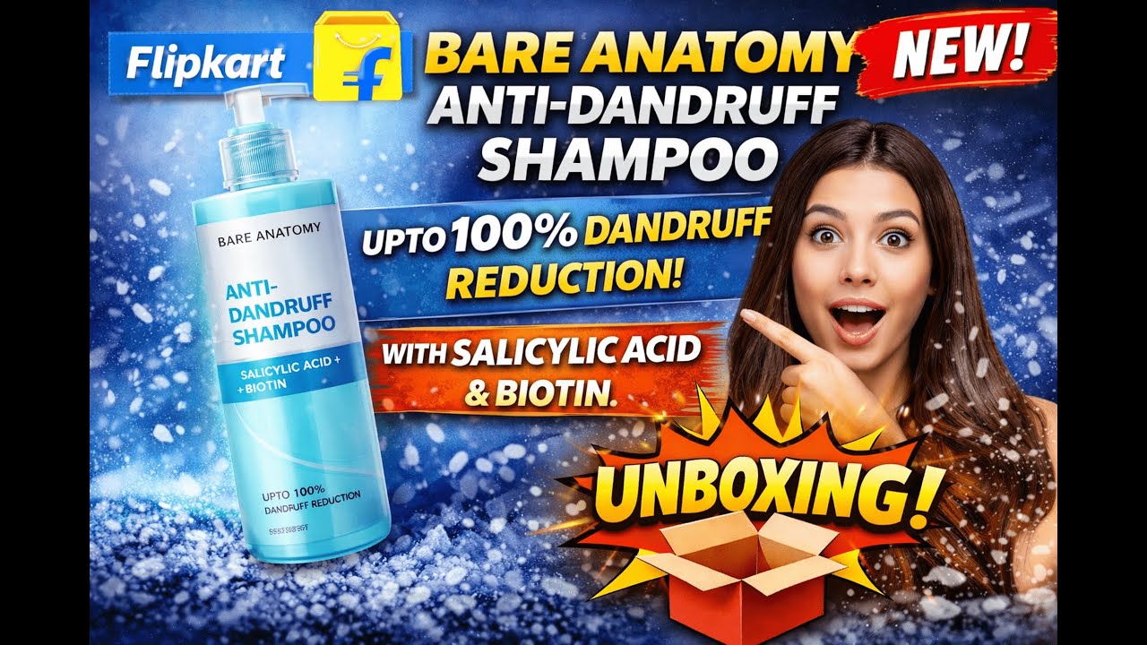 BARE ANATOMY Anti-Dandruff Shampoo - Upto 100% Dandruff Reduction with Salicylic Acid, Biotin
