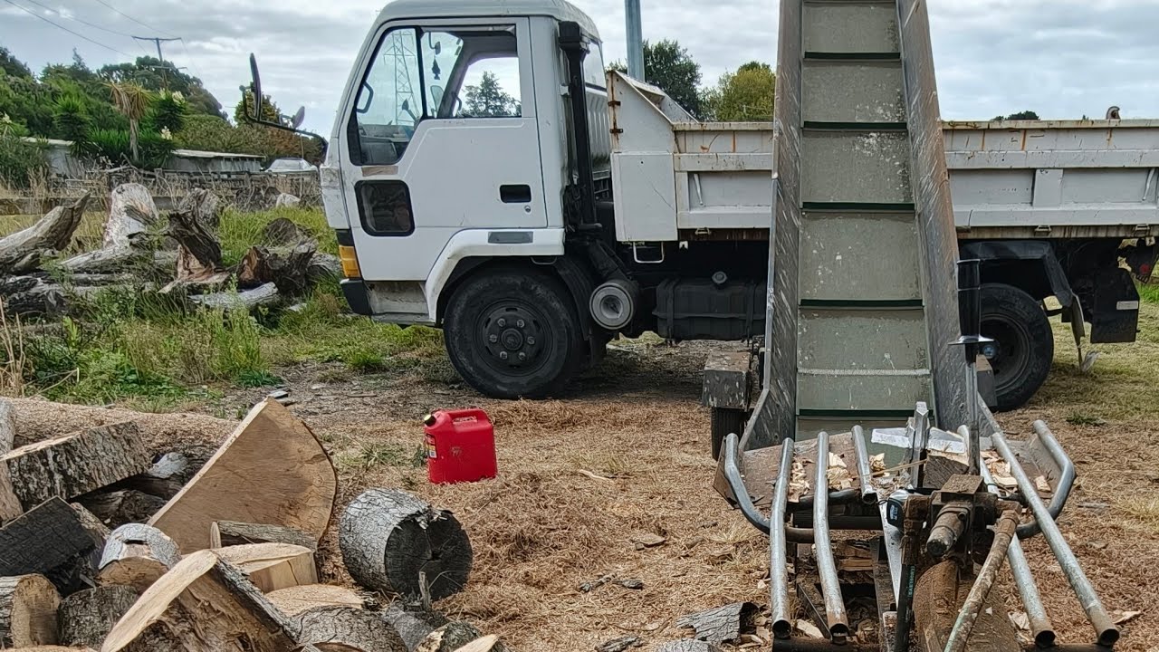 Splitting Wood for Winter and Chainsaw