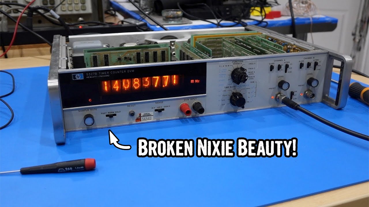 HP 5327B Nixie Universal Counter / DVM repair