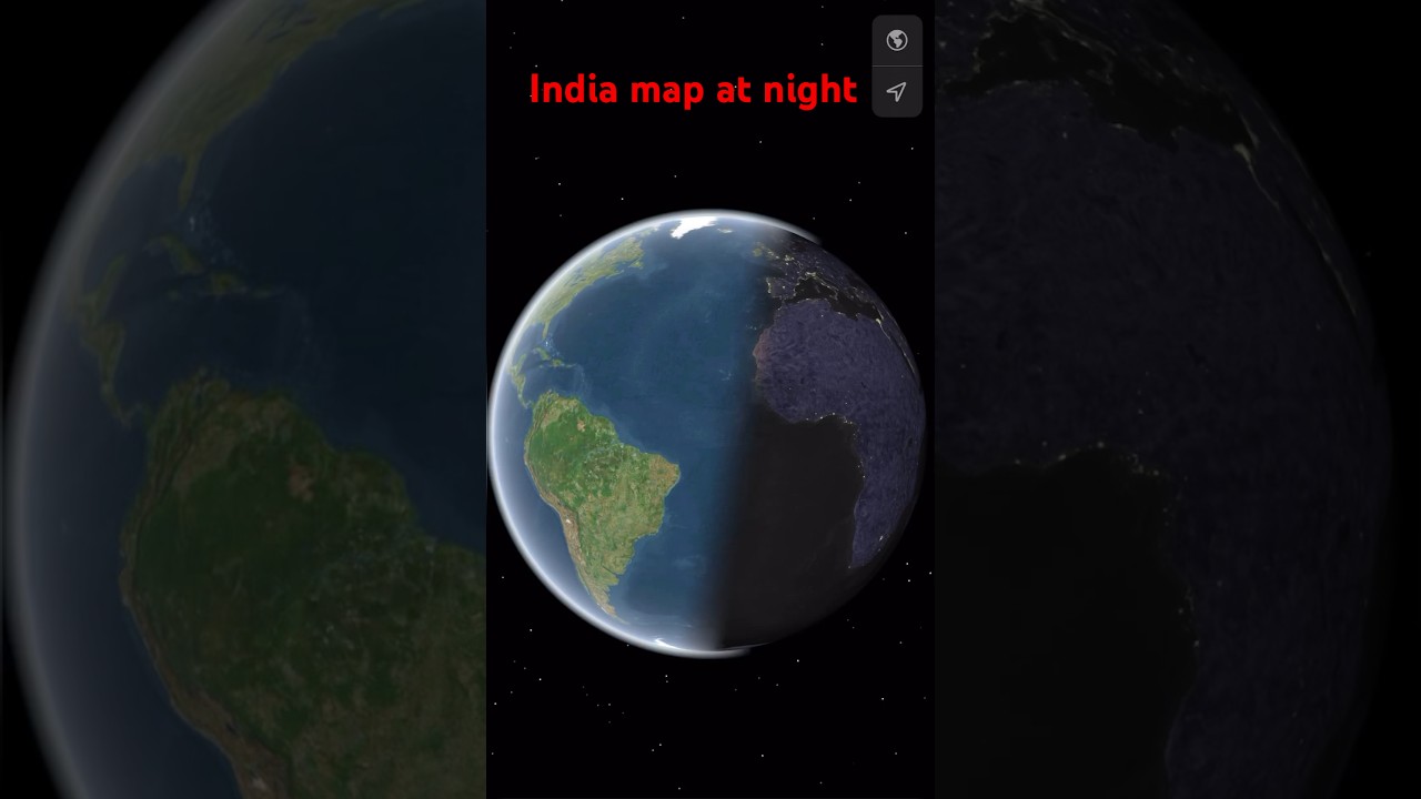 India at night //How India look at night/world map//#shorts #world #map #nasa 🌍🌍