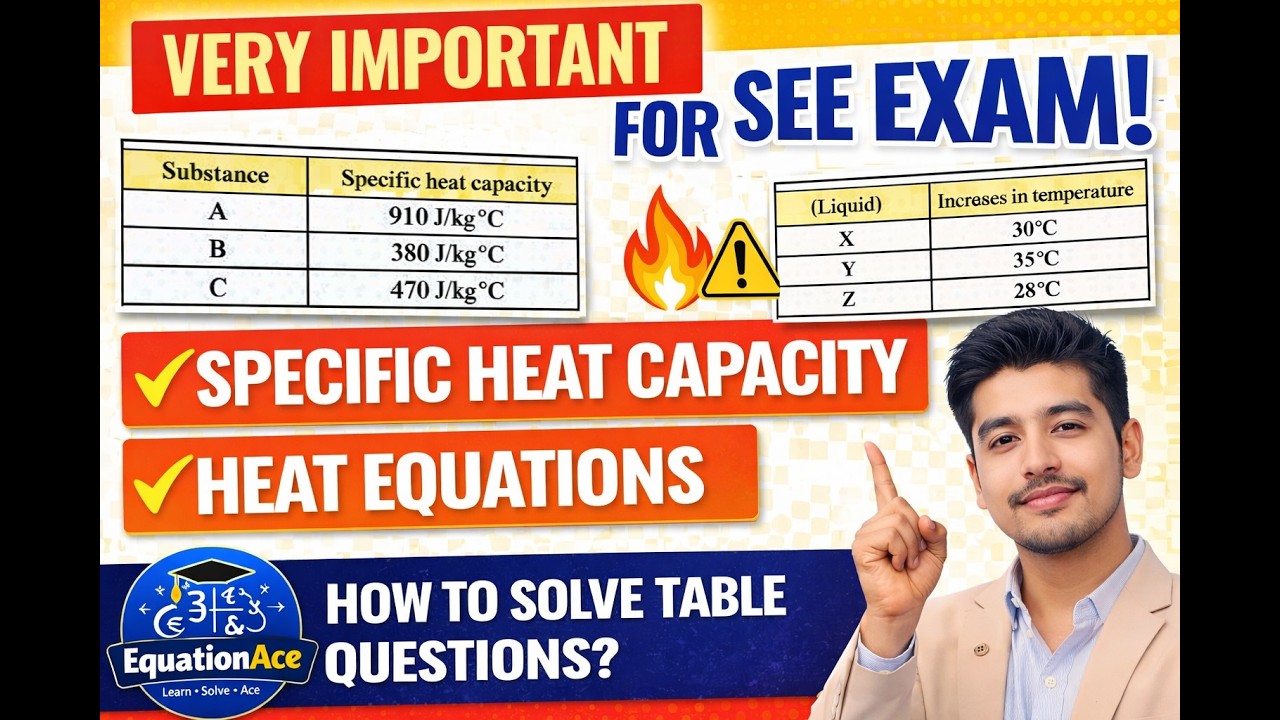 Heat | SEE Science🔥 Most Important Heat Questions | Specific Heat Capacity & Table Problems
