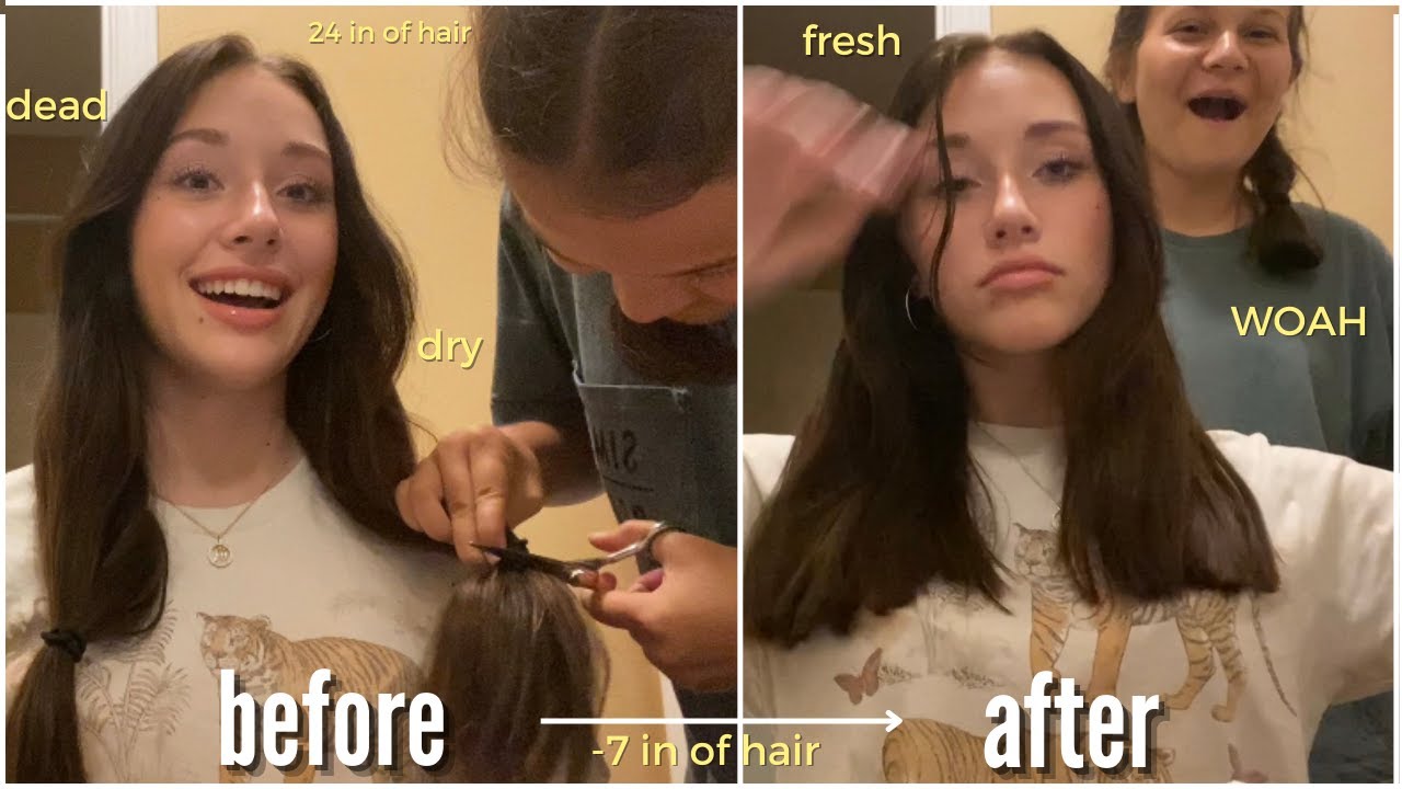 I let my best friend CUT 7 inches of my hair!! IM SORRY BRAD MONDO