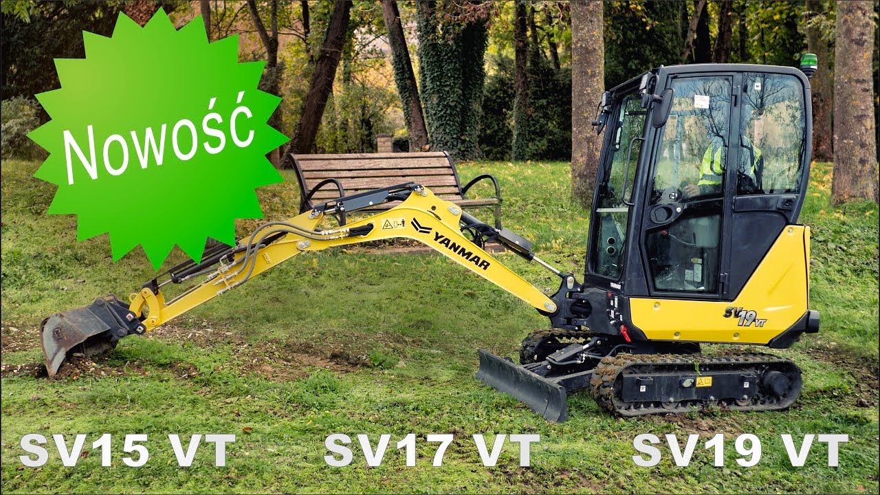 Nowe minikoparki gąsienicowe Yanmar SV15 VT, SV17 VT, SV19 VT