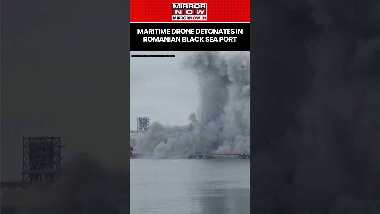 Maritime Drone Detonates At Romanian Black Sea Port Amid Ukraine War Spillover #shorts
