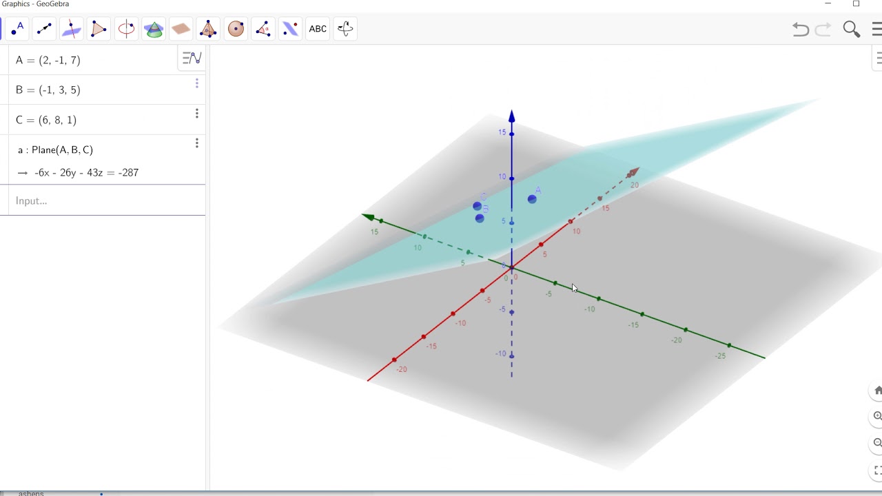 Plan i GeoGebra