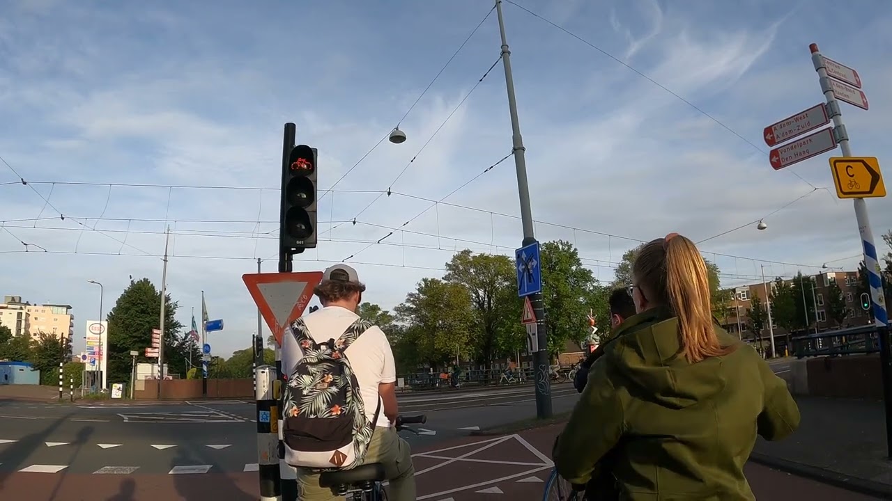 Cycling in Amsterdam through Oost - Alexanderplein - Weesperbuurt - UvA