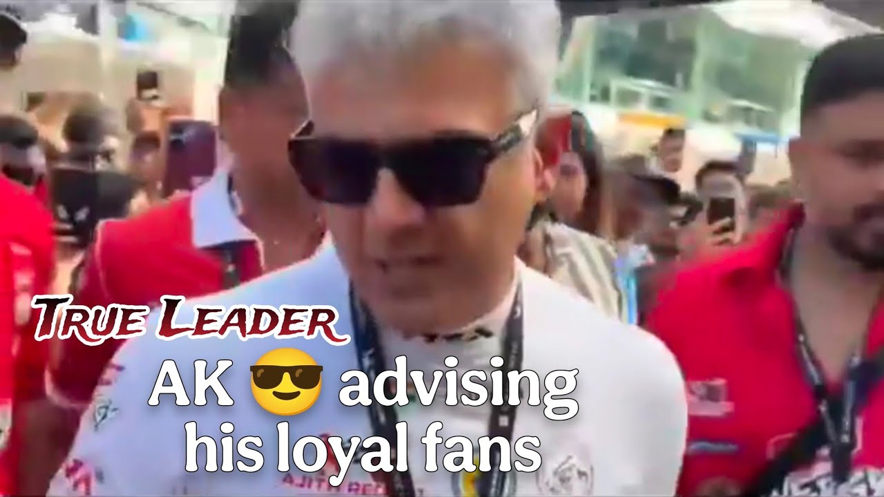 Ajith Kumar 😎 Advising his loyal fans Ajith Kumar Racing Track Discipline #ajith #ajithkumar #fans 