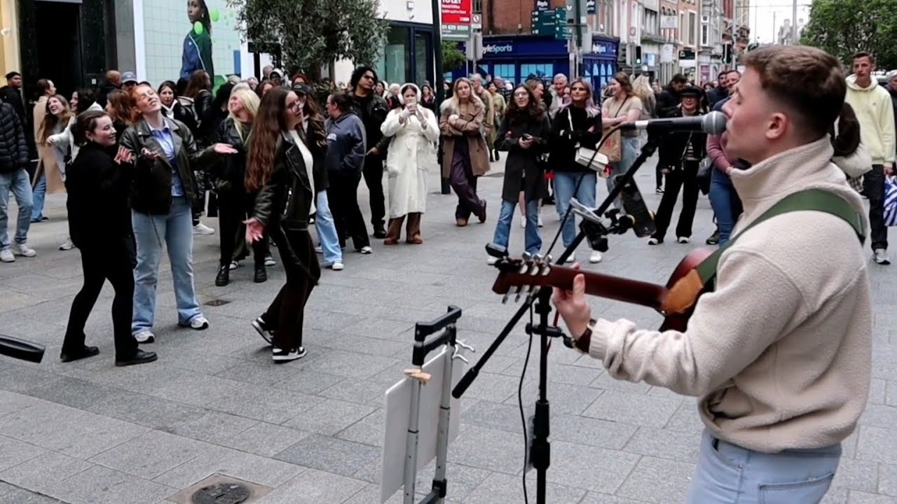 Grafton Street Dancing for Charlie O'Briens Performance of 