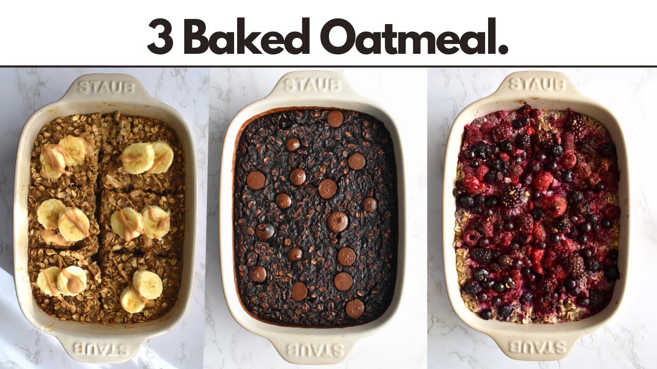 How To Make Baked Oatmeal | 3 Low Calorie Healthy Desserts for breakfast