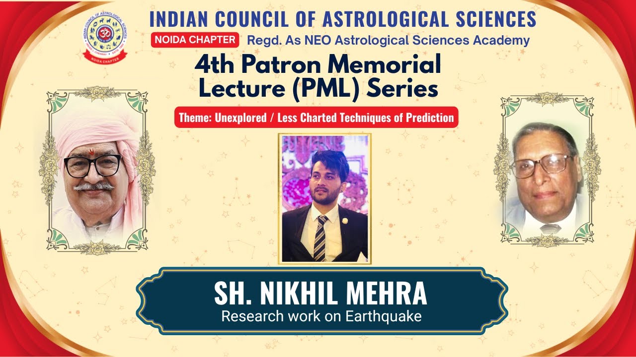4th Patron Memorial Lecture 2023 | Research work on Earthquake by Sh. Nikhil Mehra | ICAS NOIDA