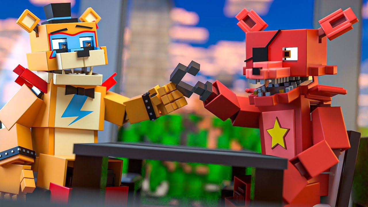 Minecraft FNAF Foxy and Freddy's Secret Date! (Minecraft Roleplay)