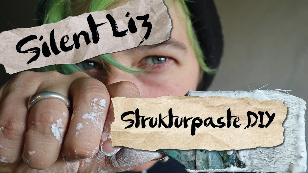 Malen mit Acryl - Strukturpaste selber machen aus Gartendreck.