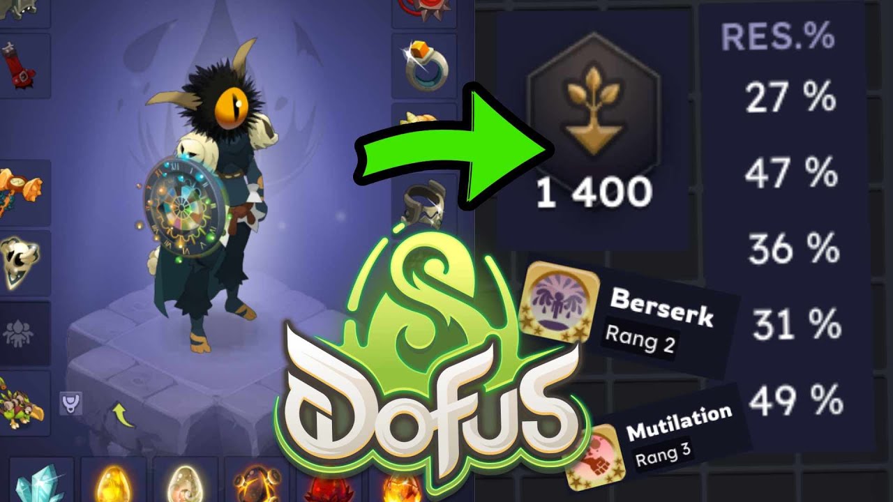 BONK Sacrieur 1400 force berzerk T1 IMMORTEL sur DOFUS 3