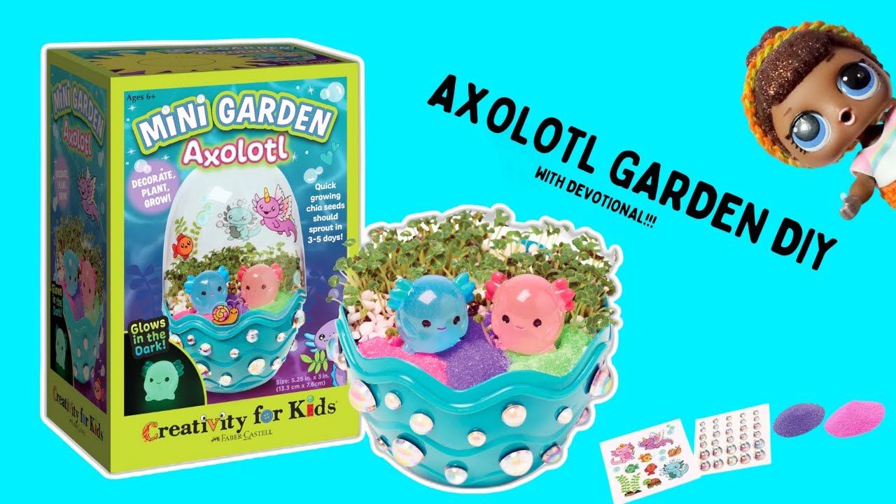 Build Your Own Garden - Oh My!! Faber-Castell Garden Axolotl Set!! LOL's help UNBOX WITH DEVOTIONAL!
