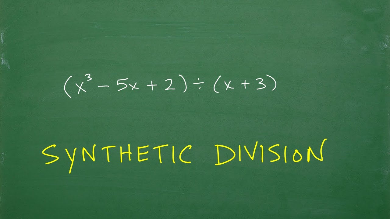 Synthetic Division – How To Do