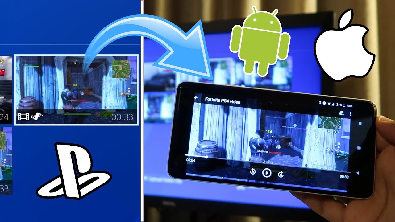 How to SEND PS4 VIDEOS to your PHONE! (WORKS WITH ANDROID AND iOS) (NO USB) (EASY METHOD)