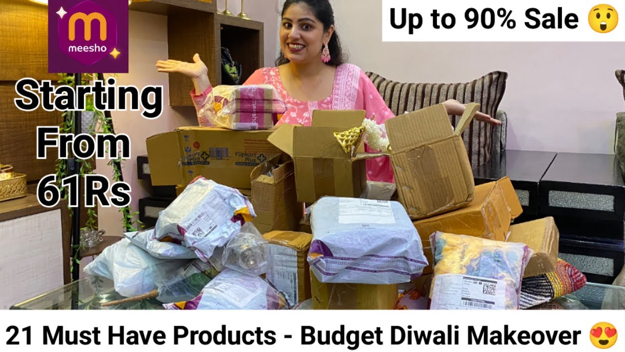Diwali Decoration Haul 2025 🪔 21 Must-Have Meesho Finds | Home Decor from ₹61 😮