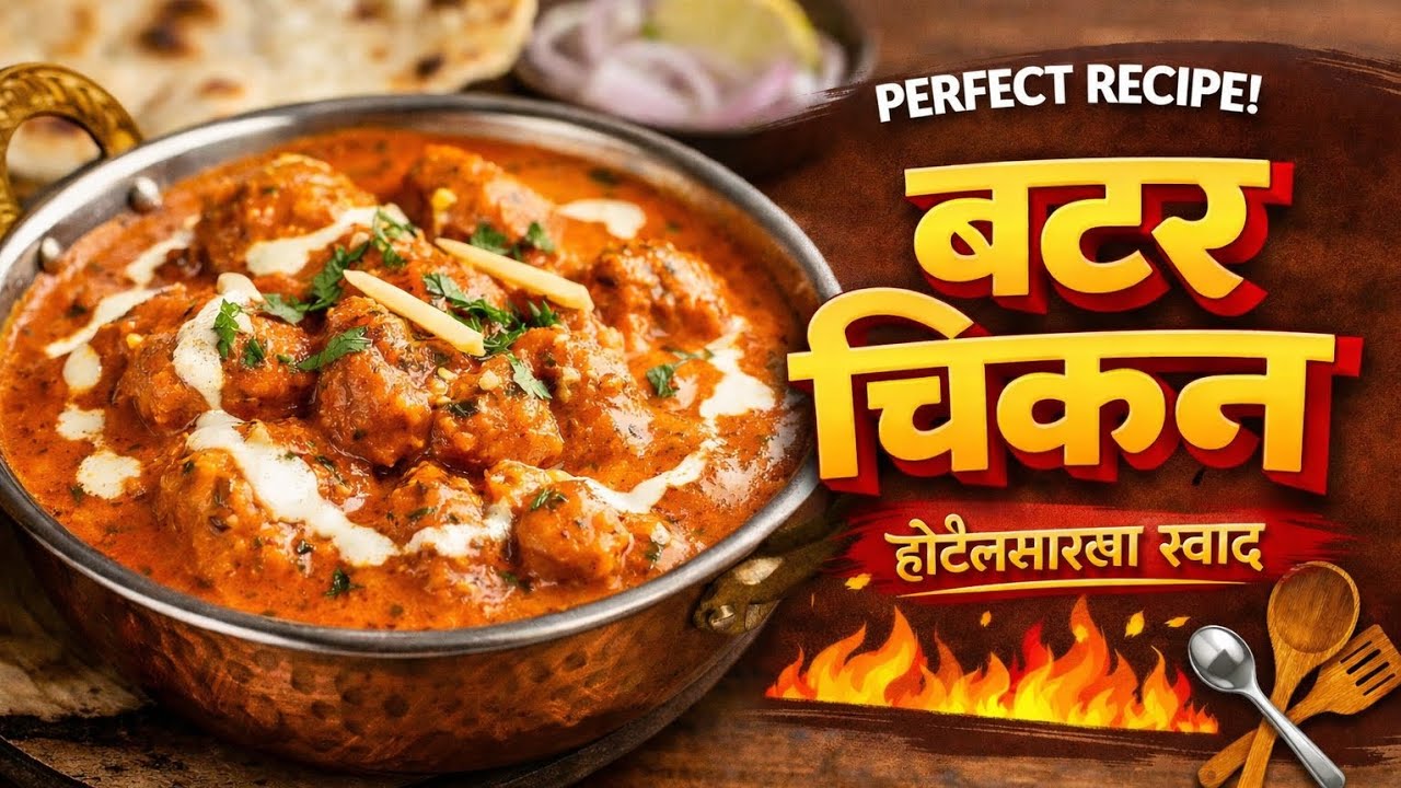 घरच्या घरी बनवा Butter Chicken | Easy Restaurant Style Recipe @Annapoorna_FoodTravel