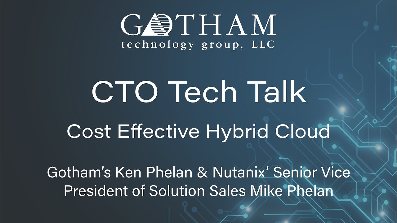 CTO Tech Talk: Cost Effective Hybrid Cloud