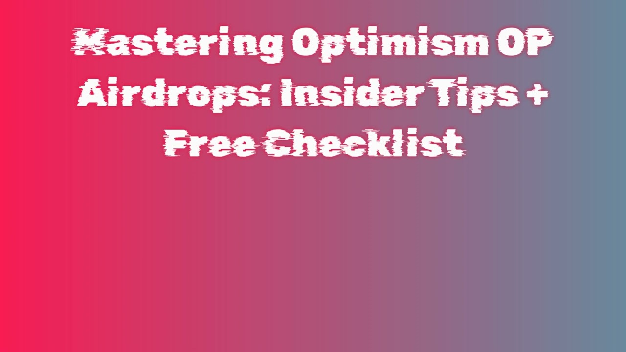 Claim Free Optimism OP Airdrop  |  Discover Optimism OP Airdrop Exchange Options