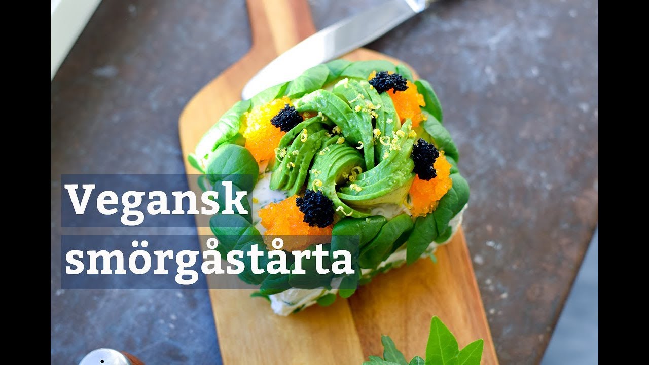 Vegansk smörgåstårta