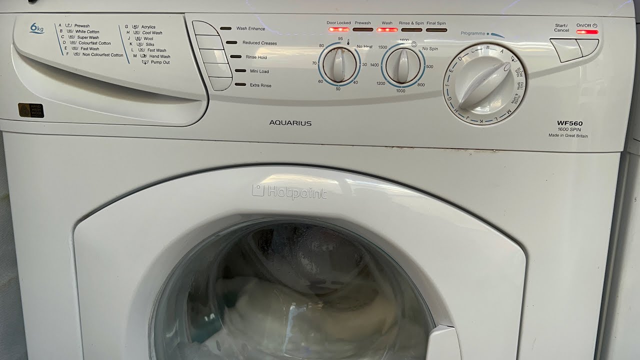 Hotpoint WF560! First video of it on youtube! Including other washers