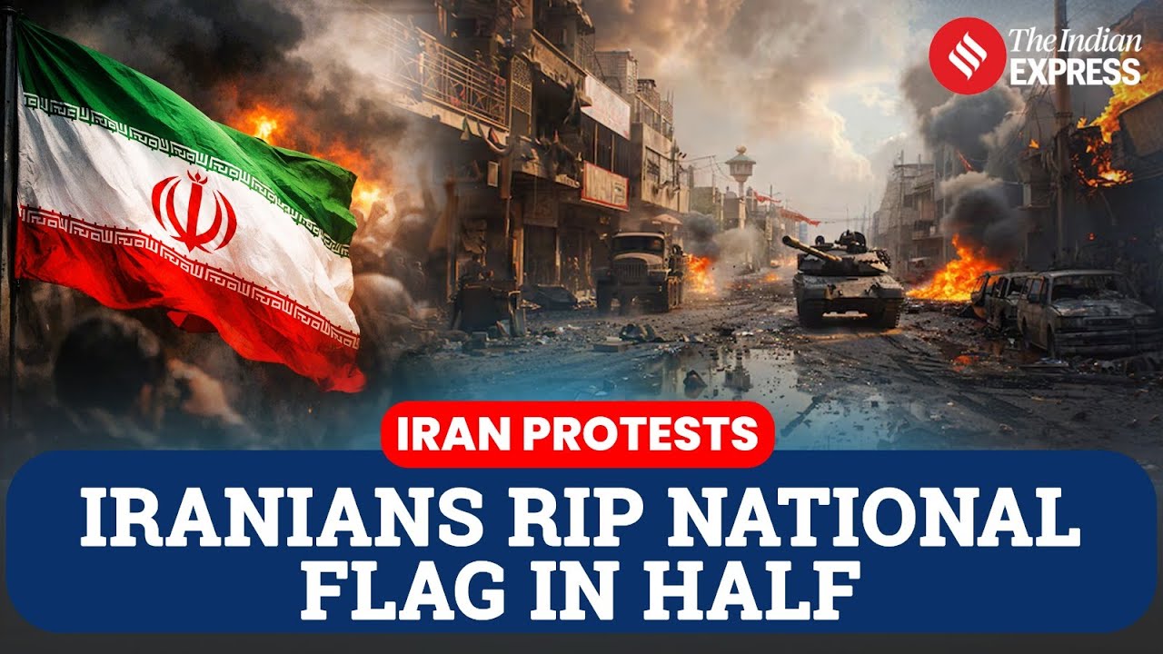 WATCH | Chaos in Iran: Protesters Tear National Flag Amid Soaring Prices