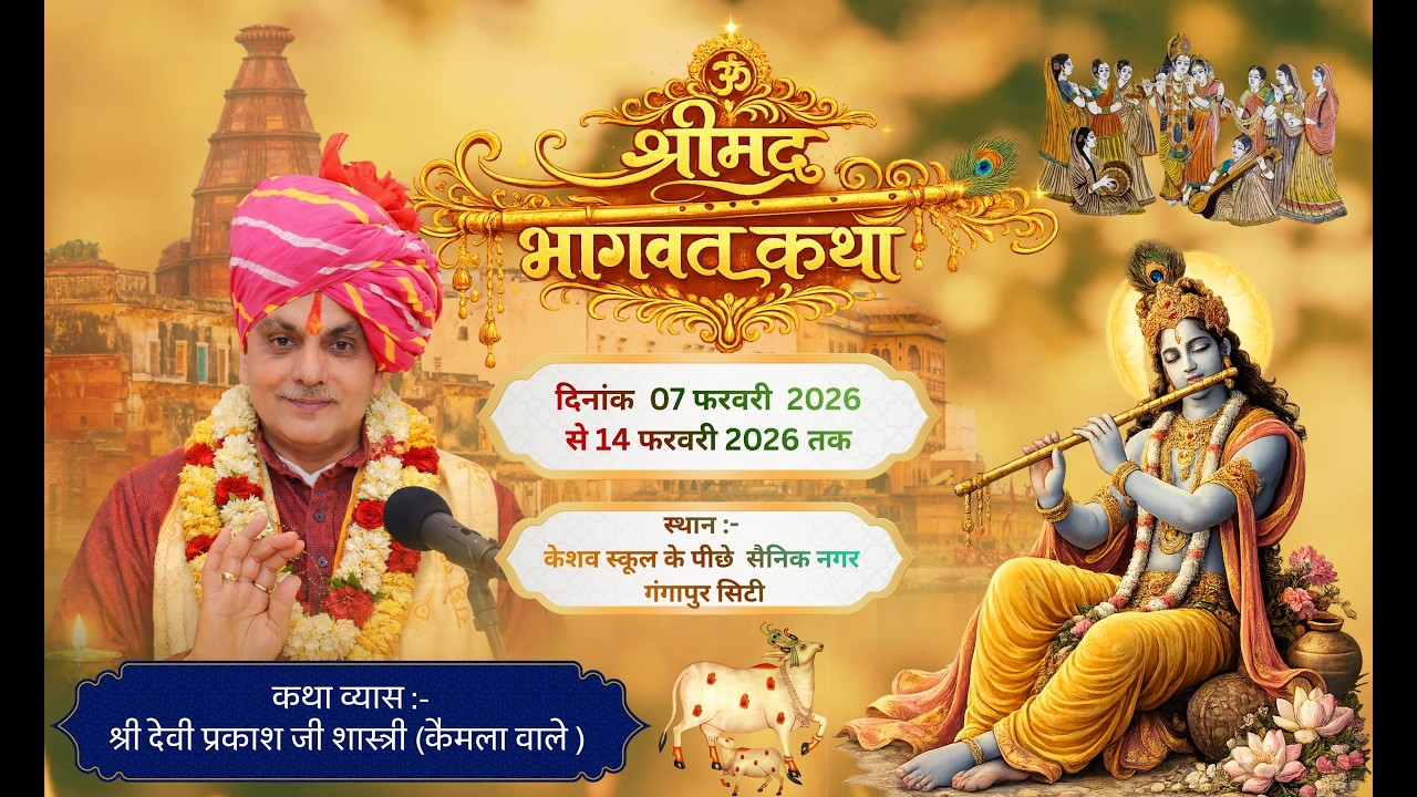 🔴Live -DAY-5 || श्रीमद् देवी भागवत कथा || आचार्य श्री देवी प्रकाश जी शास्त्री || गंगापुर सिटी ||