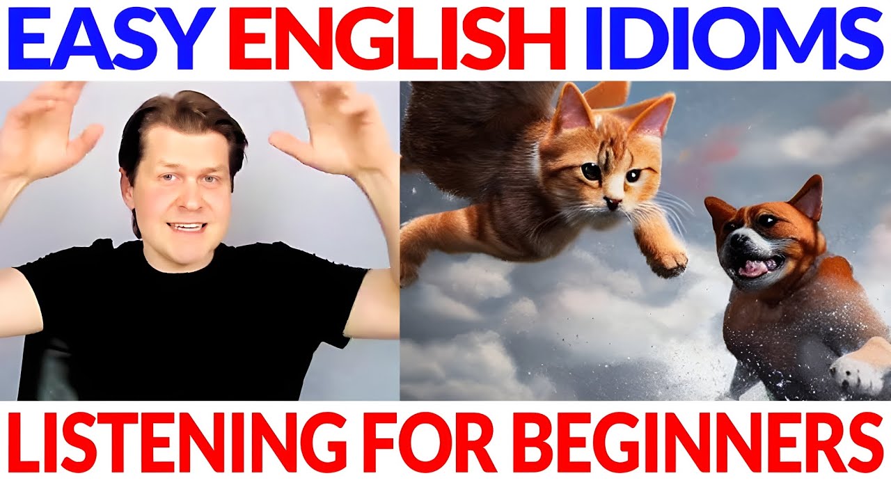 Easy English Idioms: Raining Cats and Dogs 🌧🐱🐶☔ Beginner English Comprehensible Input Lesson
