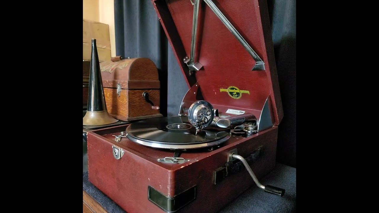 市 丸 ♪つつじ小唄♪ 1960年 78rpm. Columbia Model No G ｰ 241 phonograph.