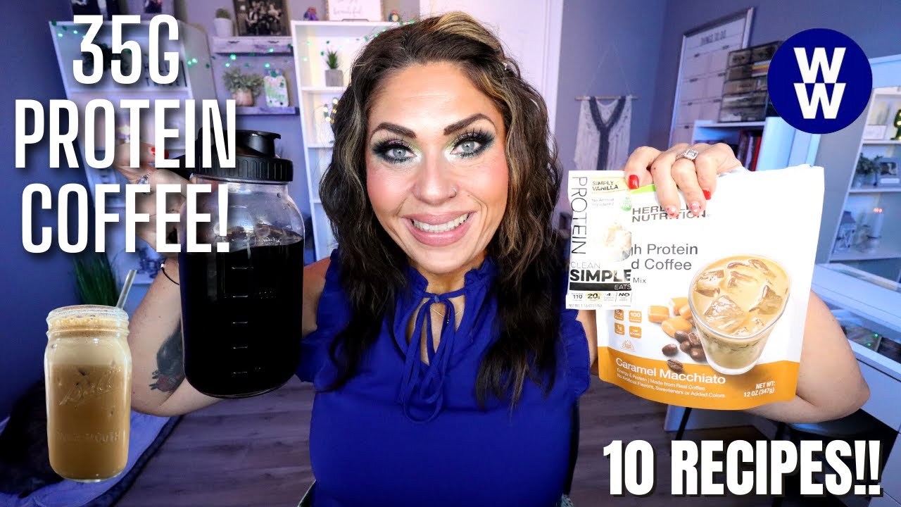 THE BEST 35G PROTEIN COFFEE RECIPES!! HOT, COLD OR BLENDED!! 10 RECIPES - WEIGHT WATCHERS - WW