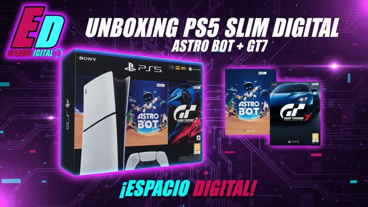 Unboxing - Playstation 5 Slim Digital (Astro Bot y Gran Turismo) - Espacio Digital